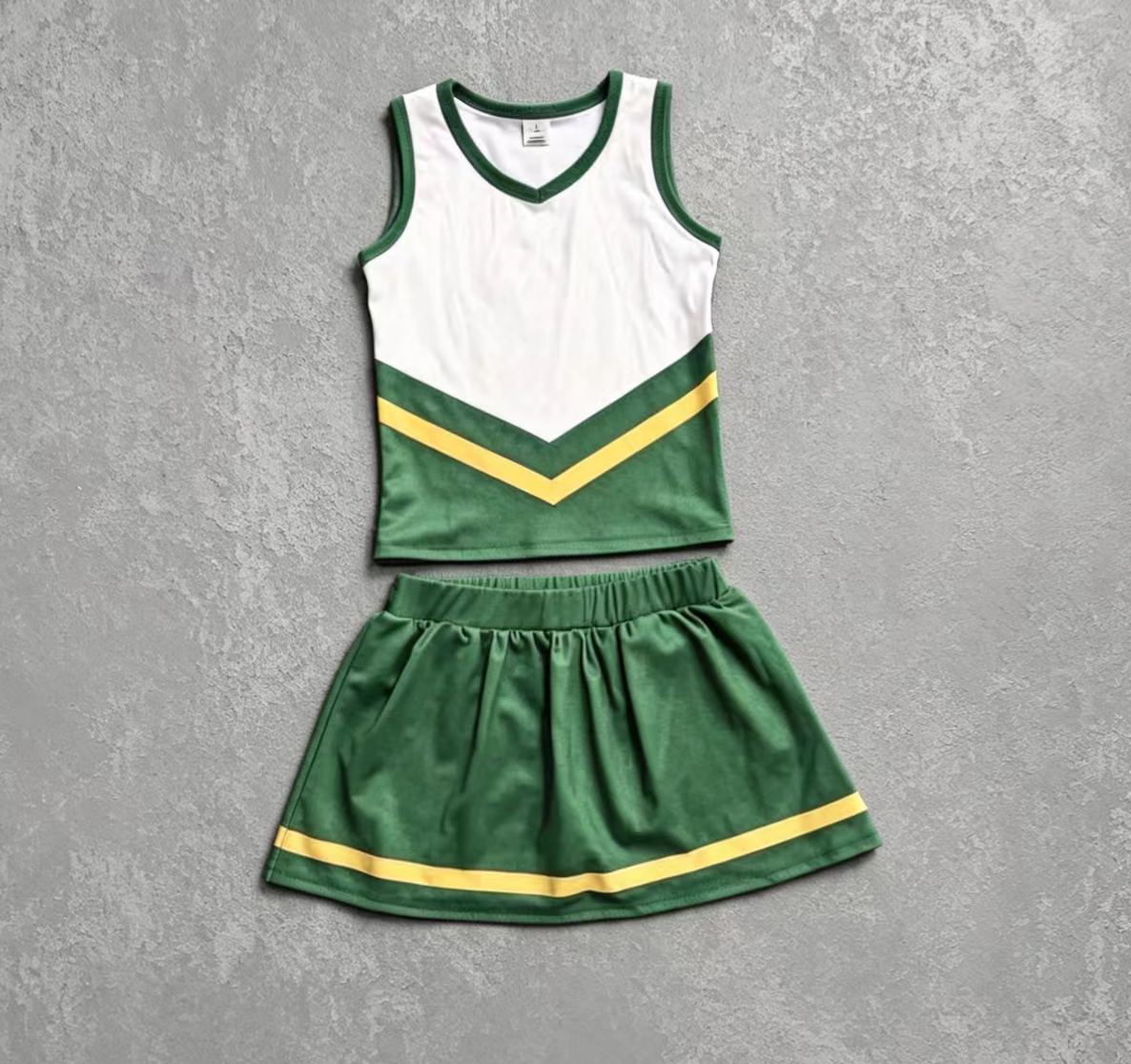 preorder GSD4238 Yoga Green Sleeveless Bows Skorts Girls Set