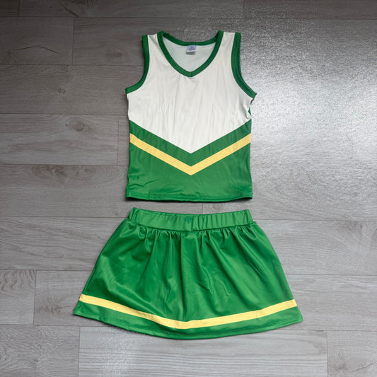 preorder Samples GSD4238 Yoga Green Sleeveless Bows Skorts Girls Set
