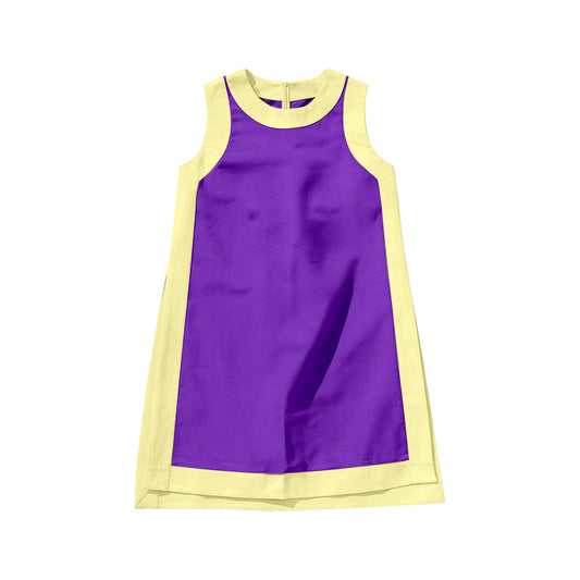 preorder GSD4253 Yoga Purple Yellow Sleeveless Girls Dress