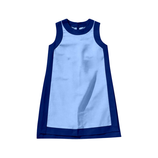 preorder GSD4256 Yoga Blue Sleeveless Girls Dress