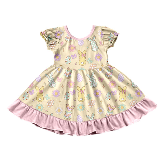 preorder GSD4325 Easter Bunny Rabbit Short  Sleeve Girls Dress