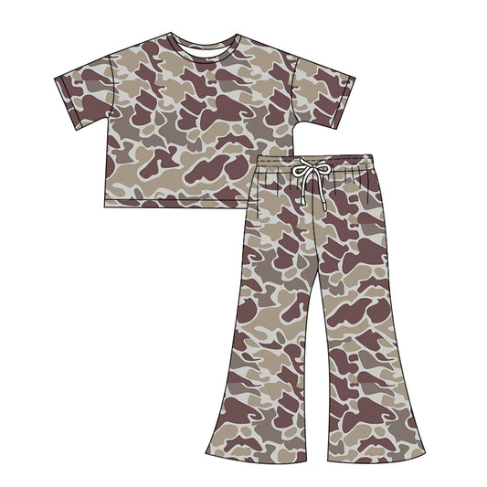 preorder GSPO1904 Hunting Camo Short Sleeve Pants Adult Women Set