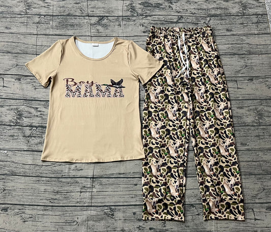 preorder Samples GSPO2231 Mama Boy Mallard Duck Camo Short Sleeve Pants Adult Women Set