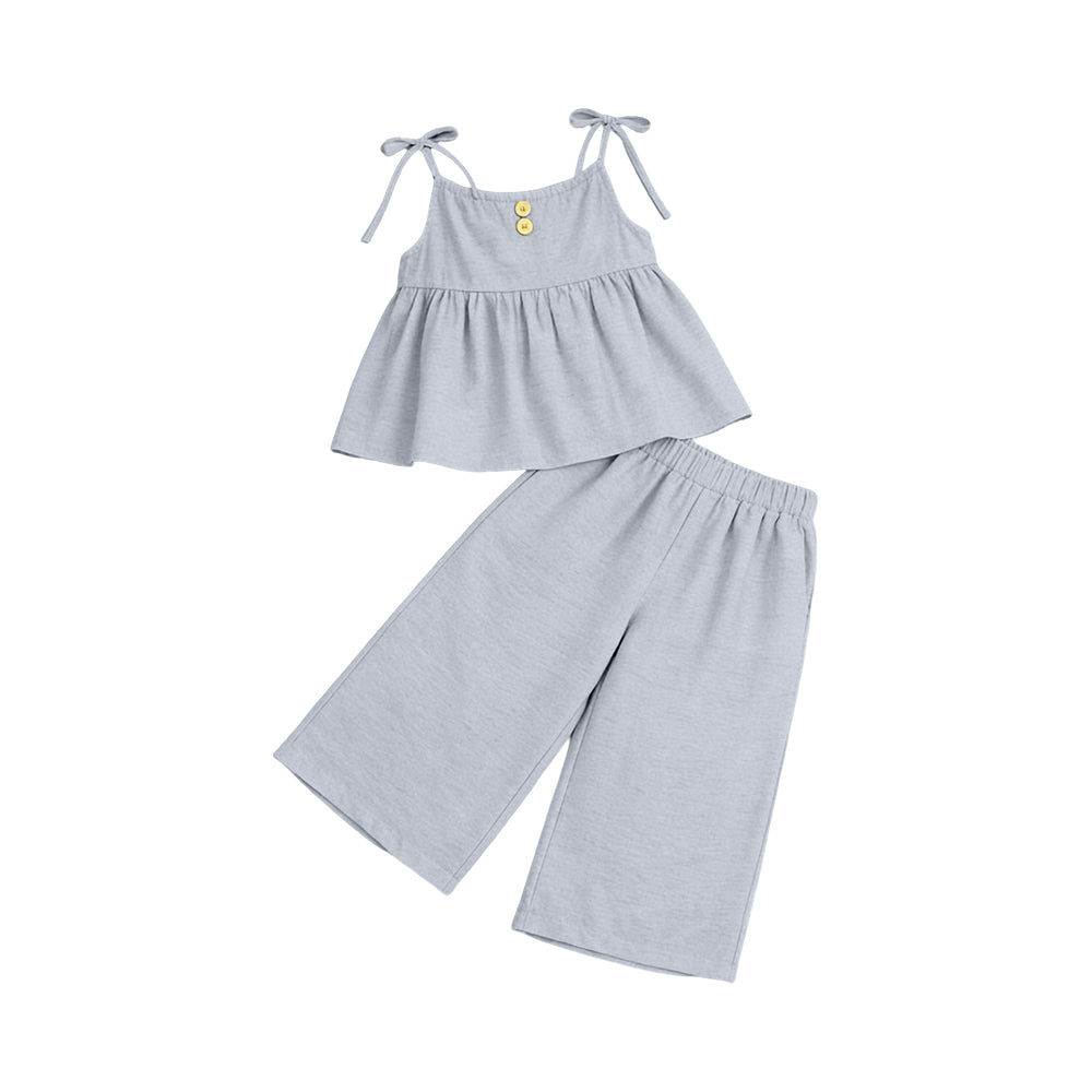 preorder GSPO2301 Grey Pants Girls Set