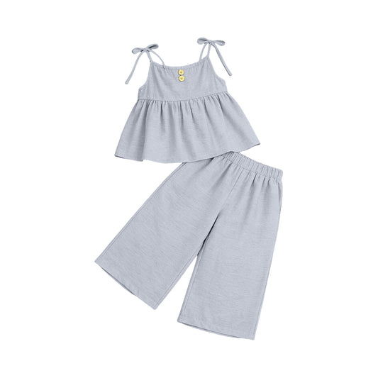 preorder GSPO2301 Grey Pants Girls Set