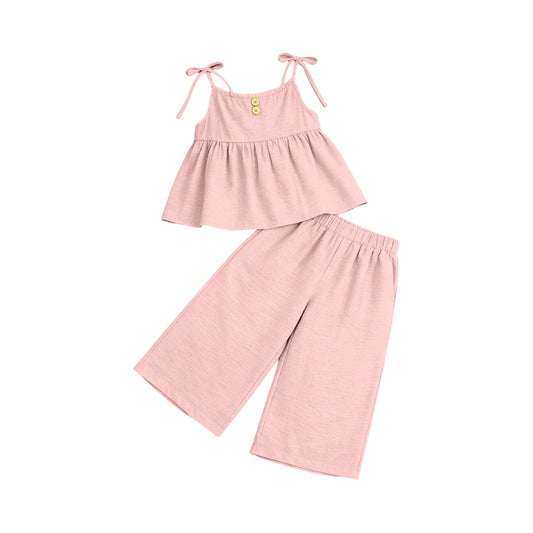 preorder GSPO2302 Pink Pants Girls Set