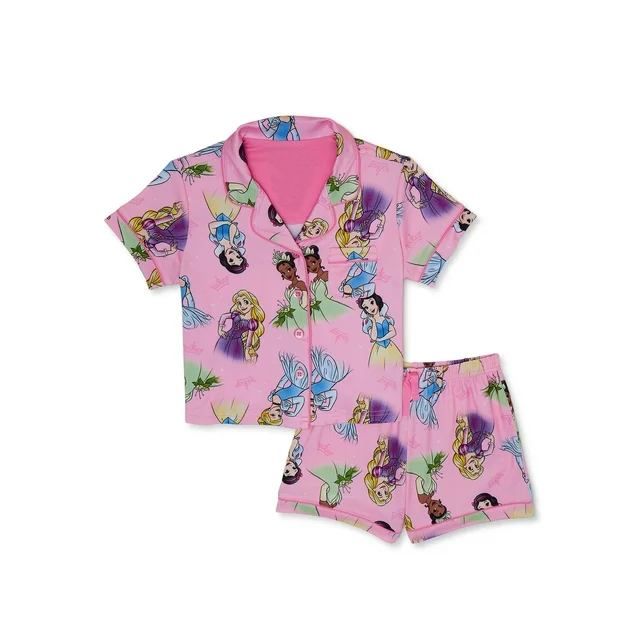 preorder GSSO1141 cartoon princess cute princess pink short sleeve shorts girls pajamas