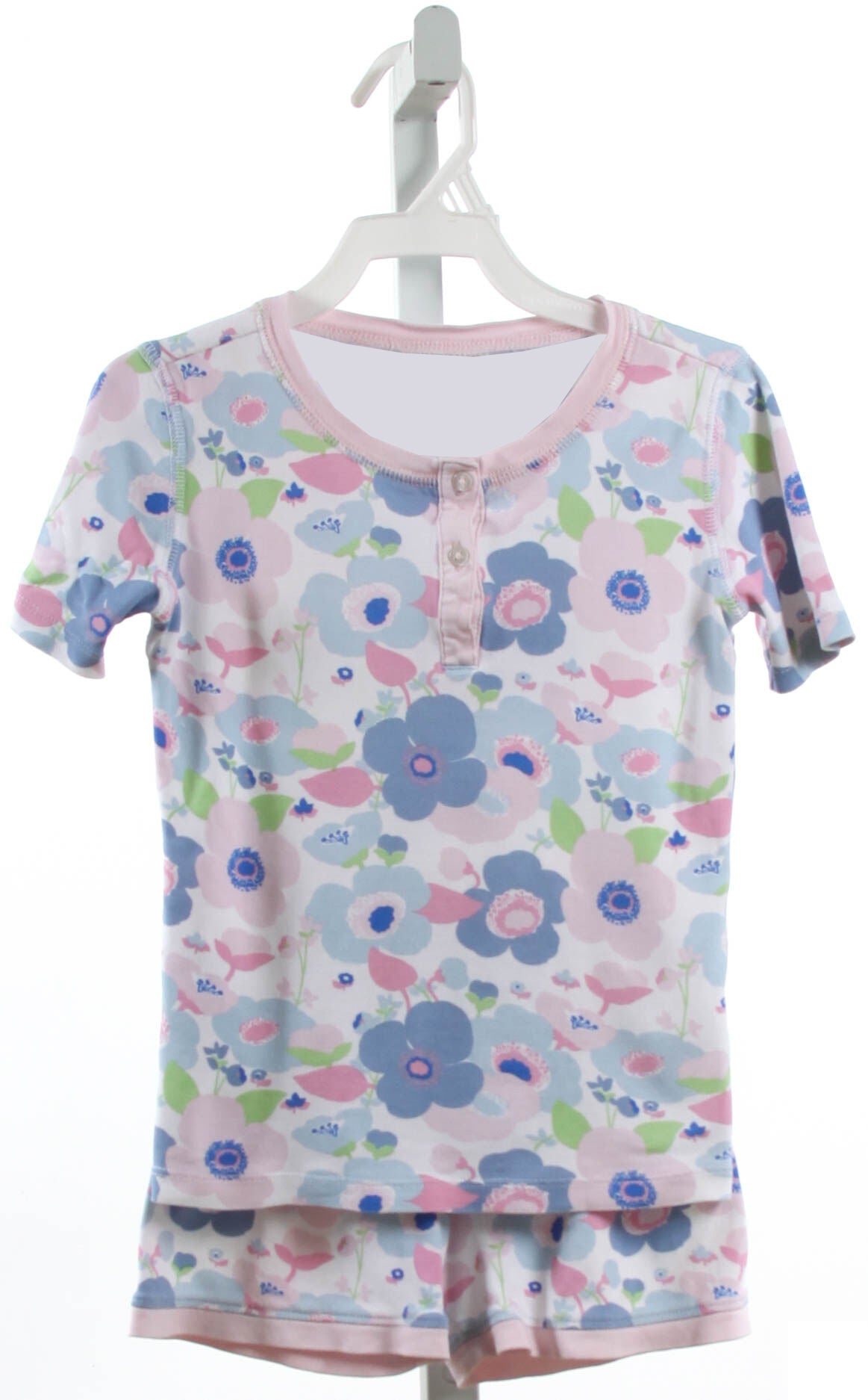 preorder GSSO1351 colorful flowers pink short sleeve shorts girls set