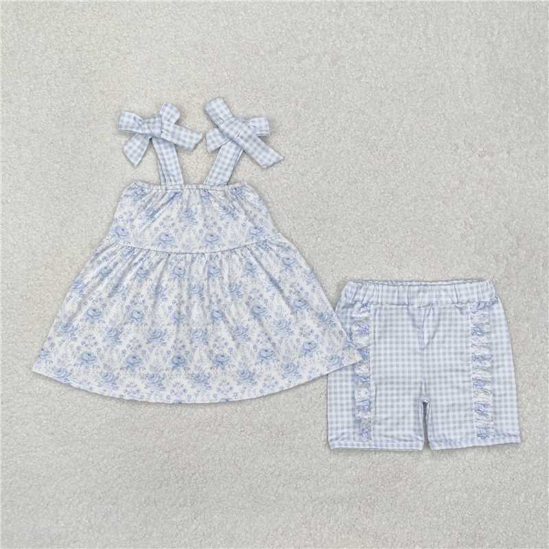 purple flowers floral Sibling Clothes RTS