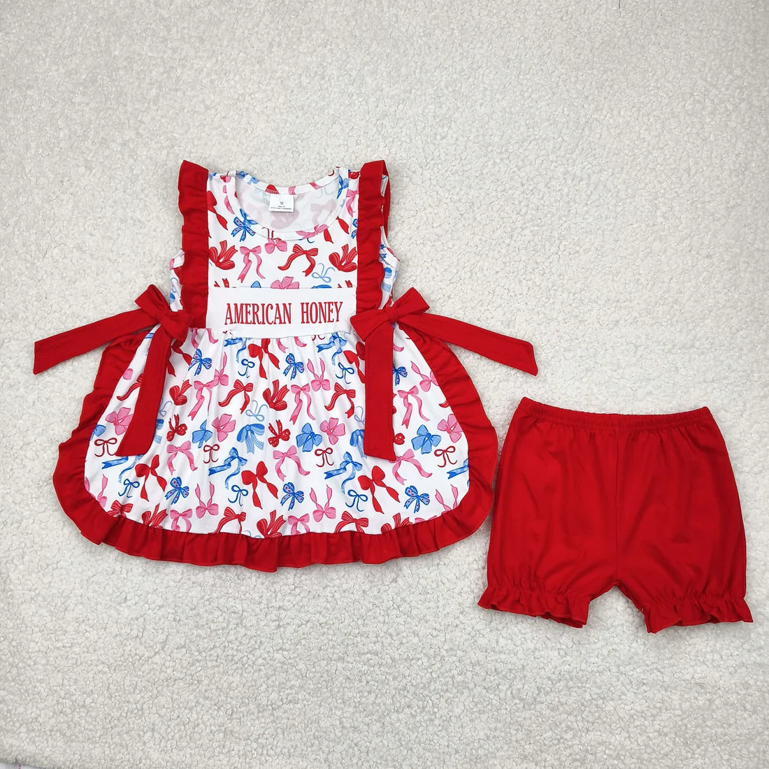 July 4th american honey bows style sibling clothes RTS