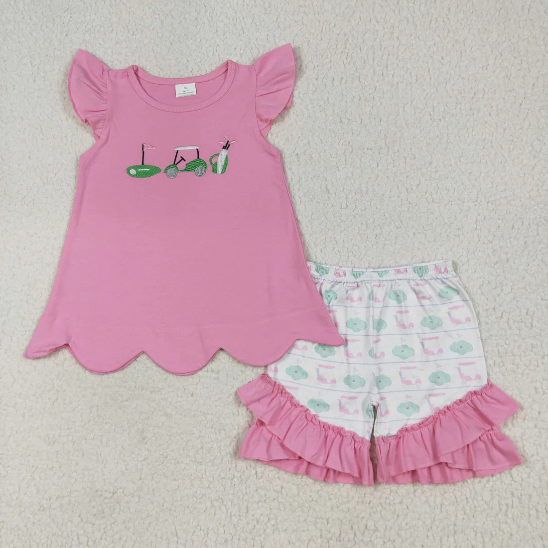 embroidery golf Summer set RTS Sibling clotehs