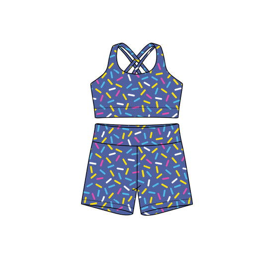 preorder GSSO2698 ice blue sleeveless shorts adult set
