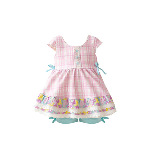 preorder GSSO3111 Pink Short Sleeve Shorts Girls Set