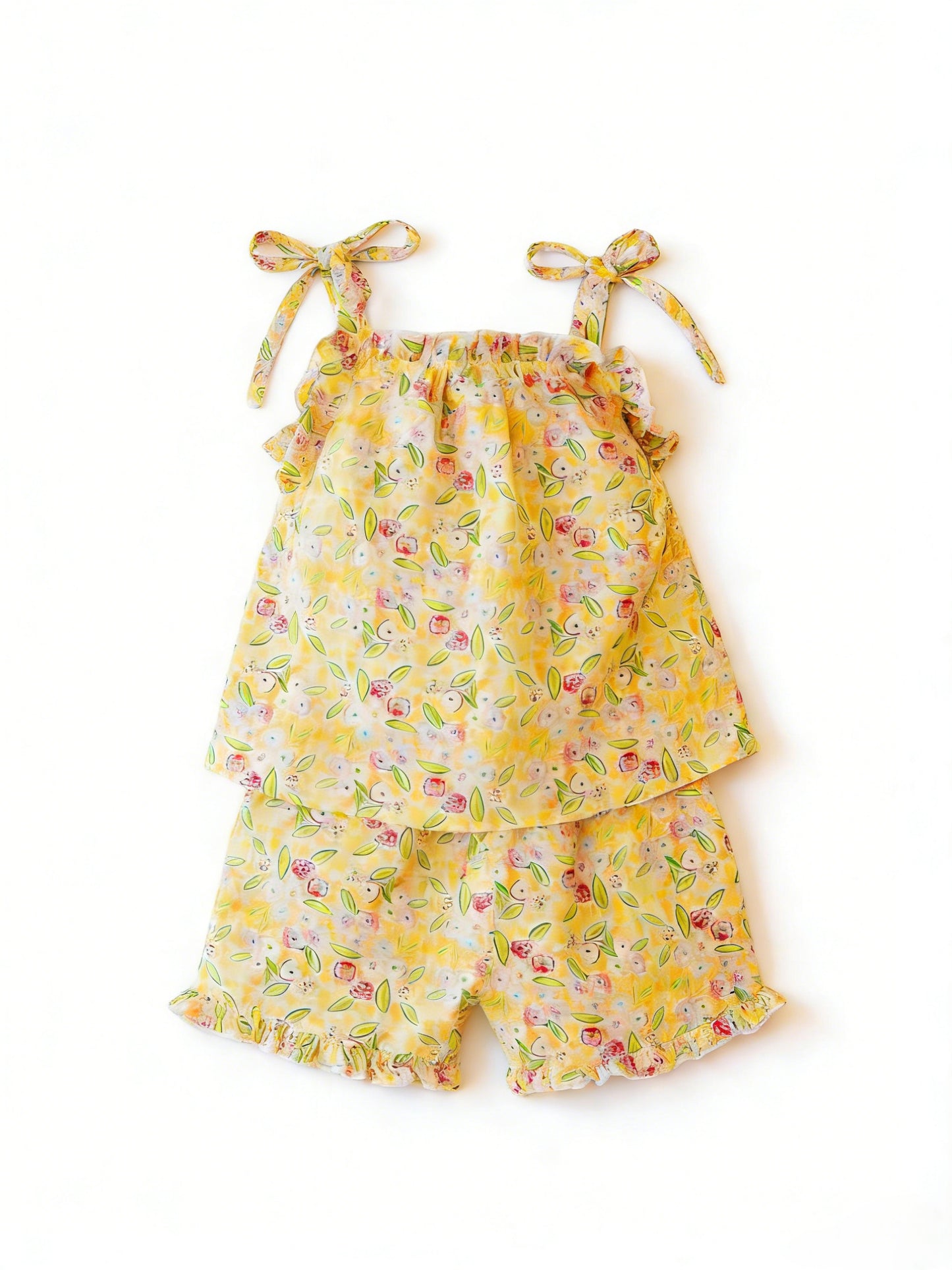 preorder GSSO3414 Flowers Yellow Summer Girls Set