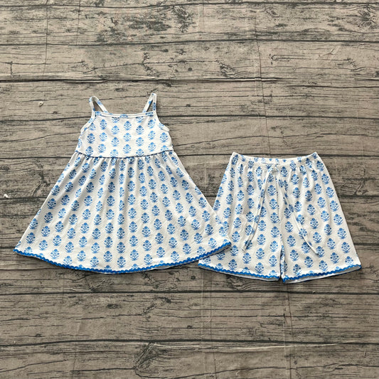 preorder Samples GSSO3416 Flowers Blue Summer Girls Set