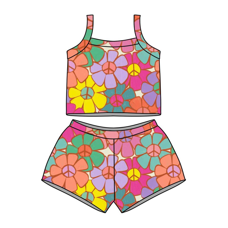 preorder GSSO3507 Flowers Summer Girls Set