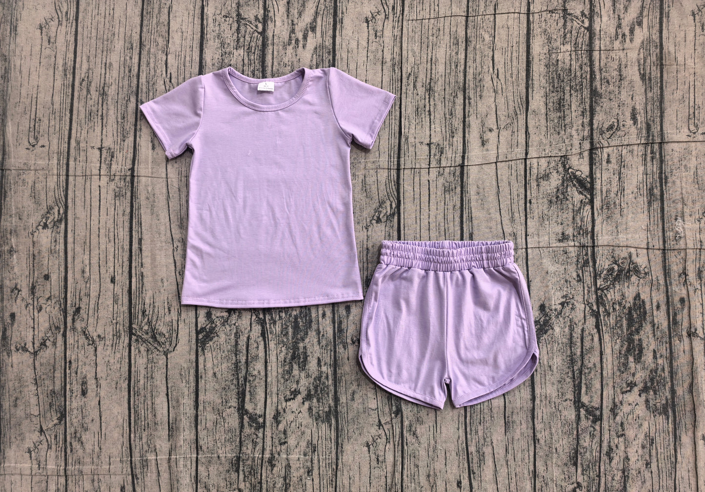 preorder GSSO3759 Samples Purple Short Sleeve Shorts Girls Set