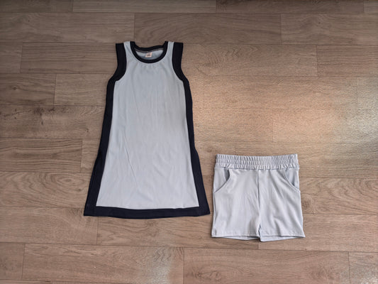 preorder Samples GSSO3847 Yoga Blue Sleeveelss With Shorts Girls Set