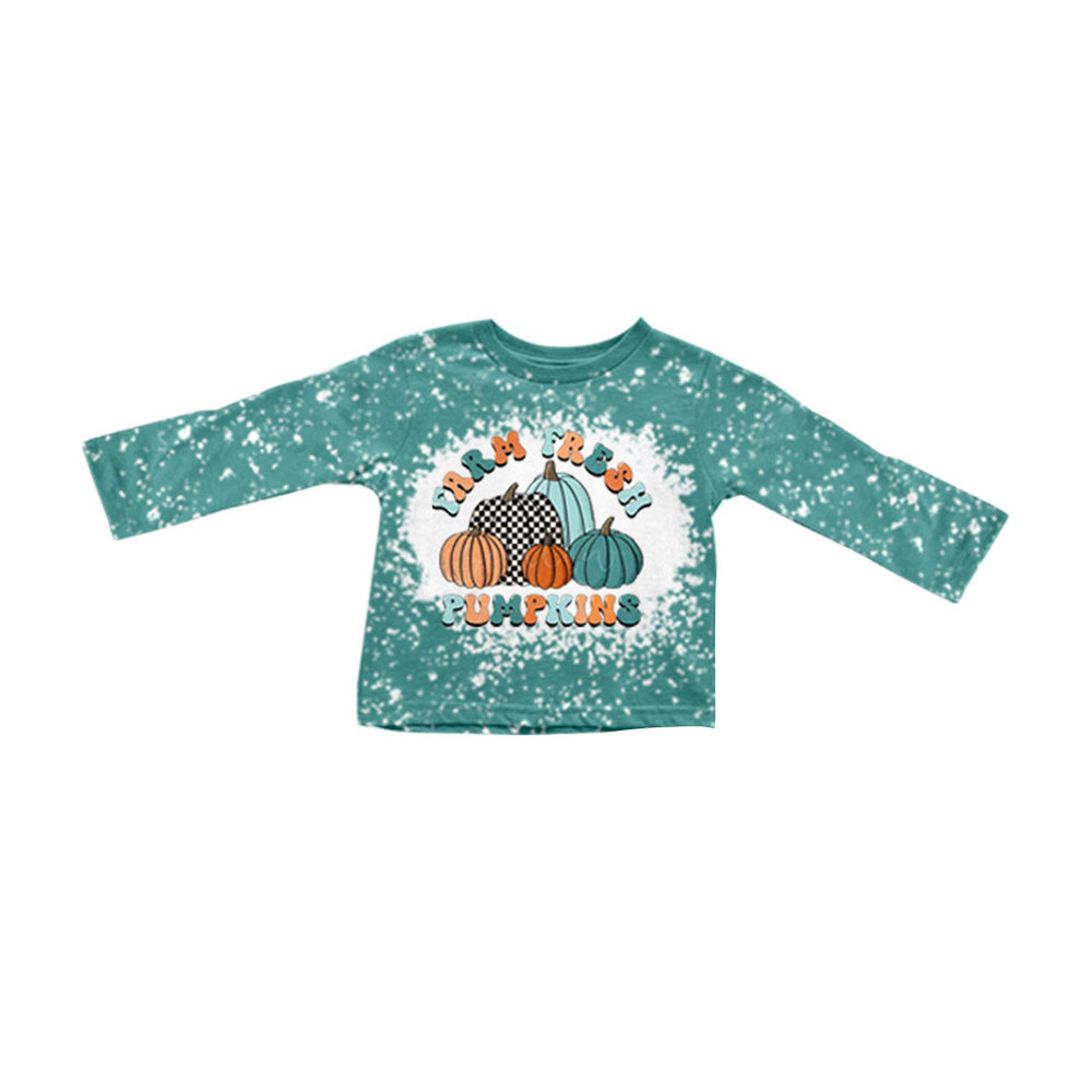 preorder GT0206 Colorful Pumpkin Green Long Sleeves Girls Clothes