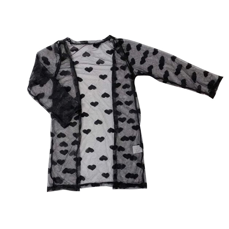 preorder GT0209 Black Lace Long Sleeves Girls Cardigan