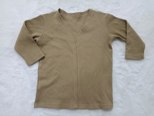 preorder GT0232 Brown Long Sleeve Kids Knitting Shirt