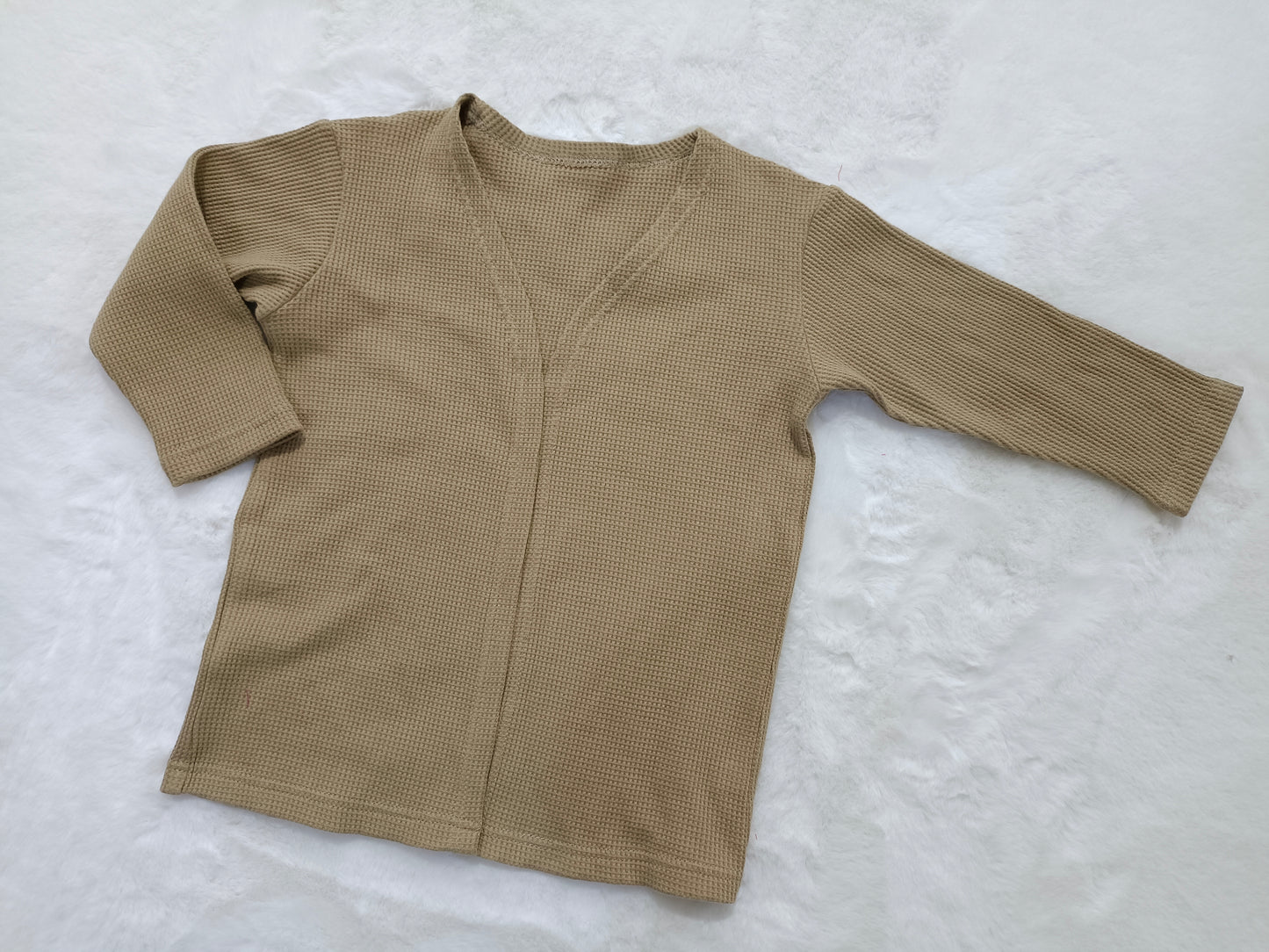 preorder GT0232 Brown Long Sleeve Kids Knitting Shirt