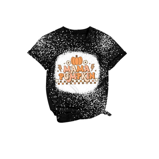 preorder GT0304 Mama pumpkin black short sleeve adult top