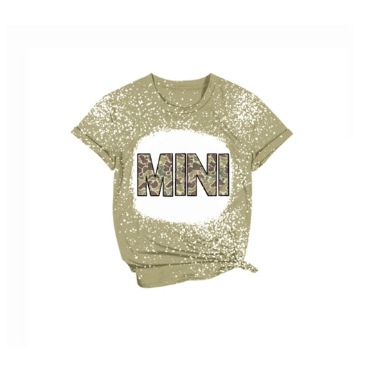 preorder GT0467 Mini Camo Green Short Sleeve Girls Top