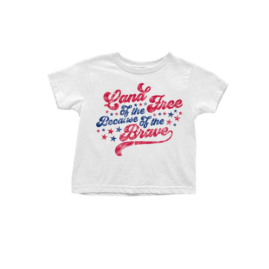 preorder GT0486 July 4th Brave star short sleeve girls top