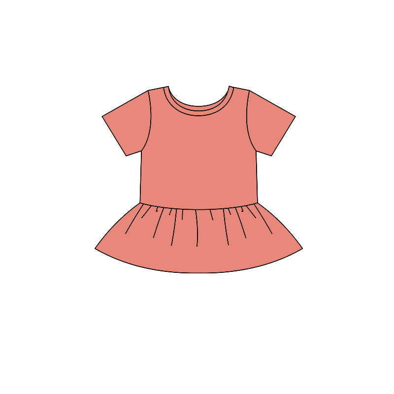 preorder GT0750 cute orange short sleeve girls top