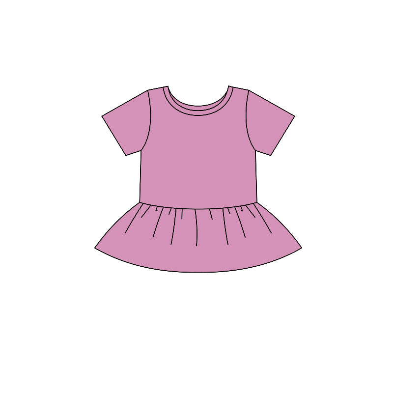 preorder GT0751 cute purple short sleeve girls top