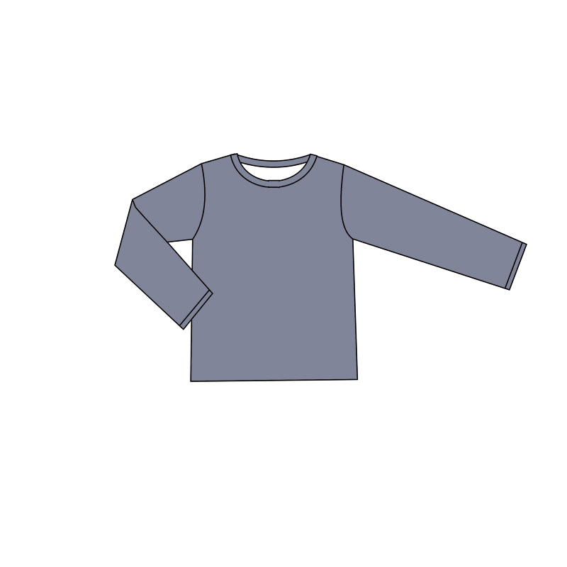 preorder GT0801 dark grey long sleeve girls top