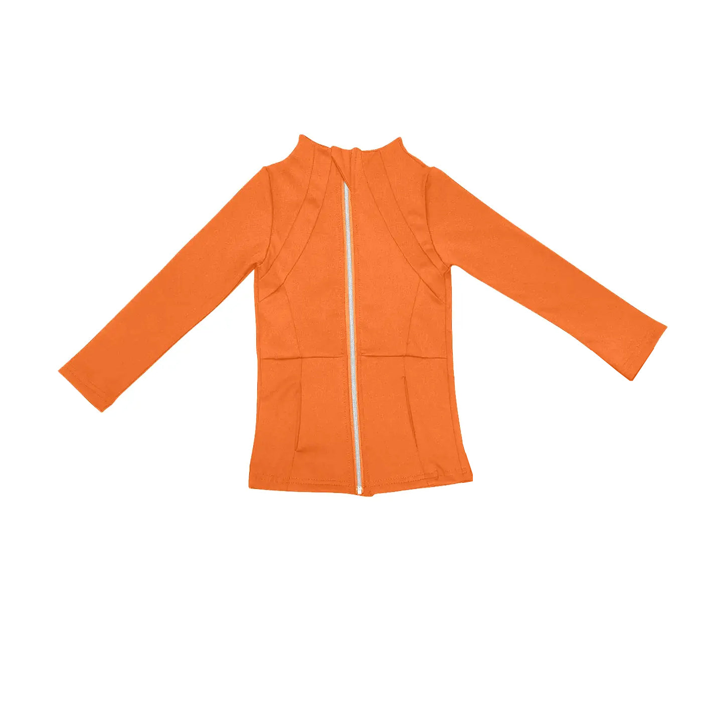 preorder GT0825 orange zipper long sleeve girls coat active wear athletic