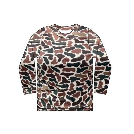 preorder GT0876 hunting camo duck camo old school camo long sleeve adult women top