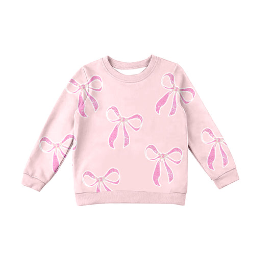 preorder GT0878 pink bows long sleeve adult women top