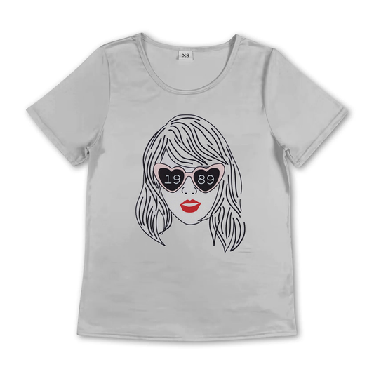 preorder GT0900 Taylor Country Singer 1989 Grey Short Sleeve Adult Women Top