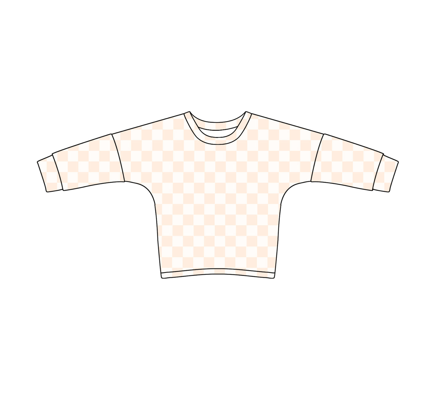 preorder GT0904 Khaki Checkered Long Sleeve Girls Top