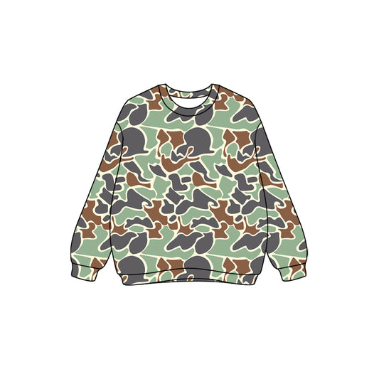 preorder GT1125 hunting green camo long sleeve adult women top