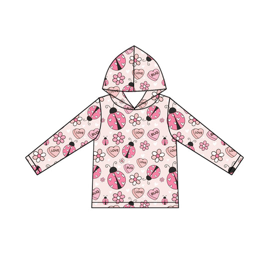 preorder GT1242 Valentine's Day heart flowers hoodie long sleeve girls top