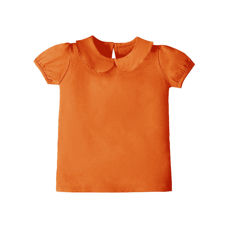 preorder GT1303 yoga orange short sleeve girls top