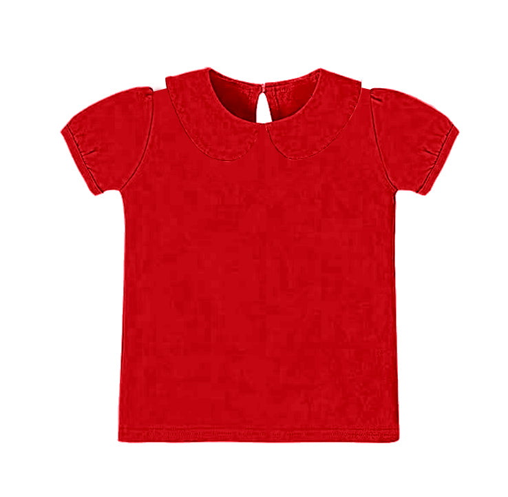 preorder GT1305 yoga red short sleeve girls top