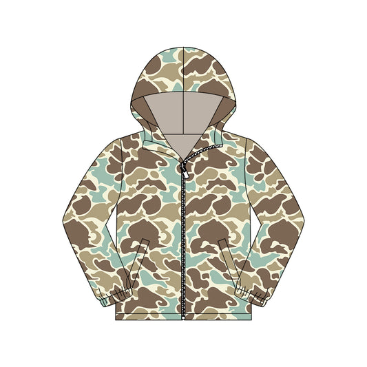 preorder GT1427 Hunting Camo Zipper Hoodie Long Sleeve Adult Women Coat