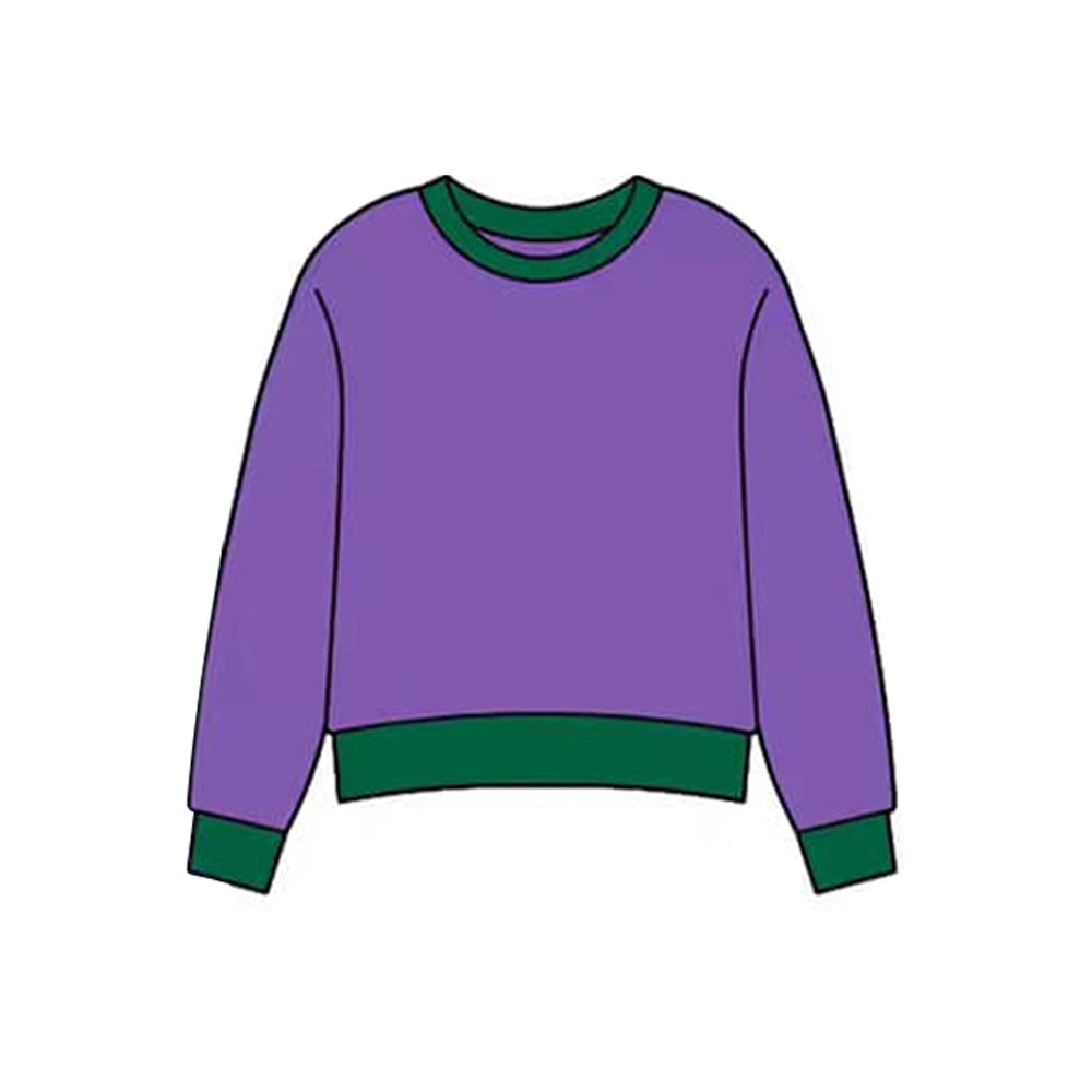 preorder GT1462 Purple Long Sleeve Girls Top