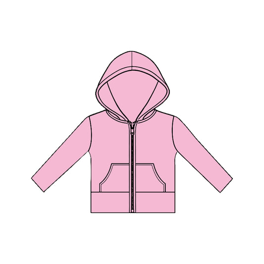 preorder GT1468 Yoga Pink Zipper Hoodie Long Sleeve Girls Coat