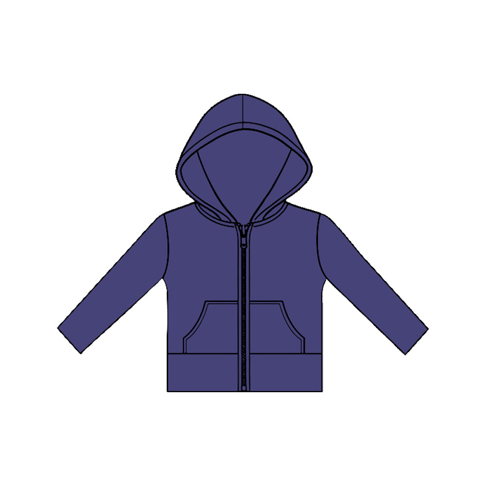 preorder GT1469 Yoga Purple Zipper Hoodie Long Sleeve Girls Coat