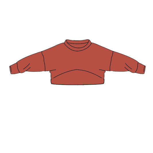 preorder GT1558 Orange Long Sleeve Girls Top