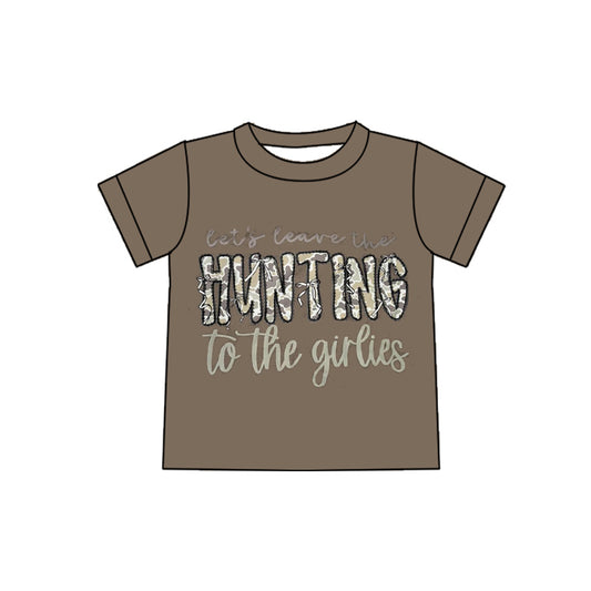 preorder GT1562 Hunting Camo Brown Short Slevee Adult Women Top