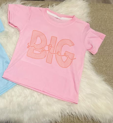 preorder GT1568 Big Sister Pink Short Sleeve Girls Top