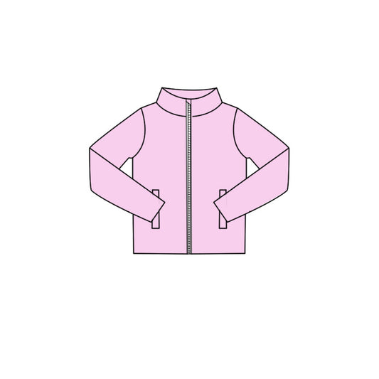 preorder GT1613 Yoga Pink Zipper Long Sleeve Girls Coat