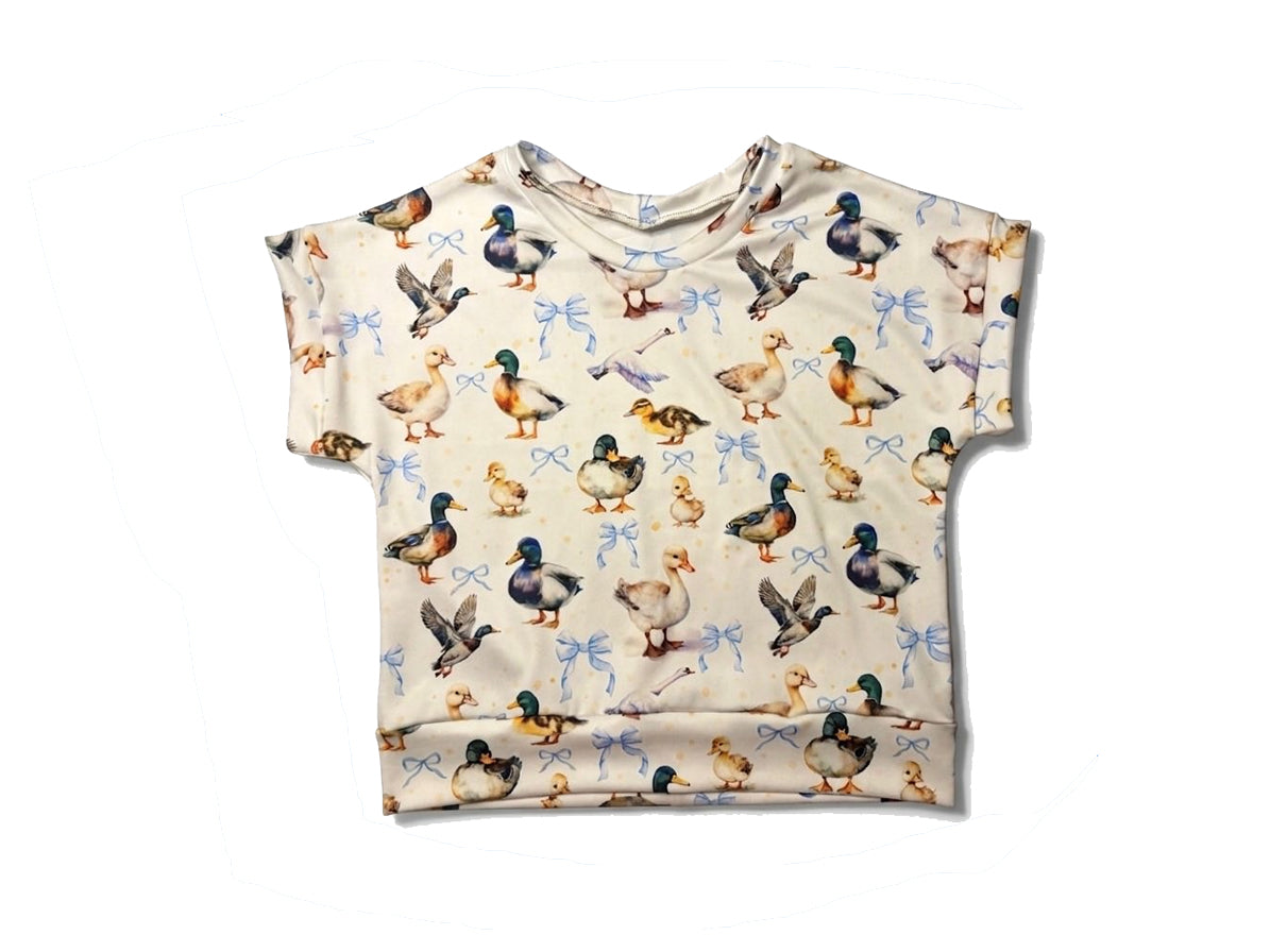 preorder GT1621 Hunting Mallard Short Sleeve Girls Top